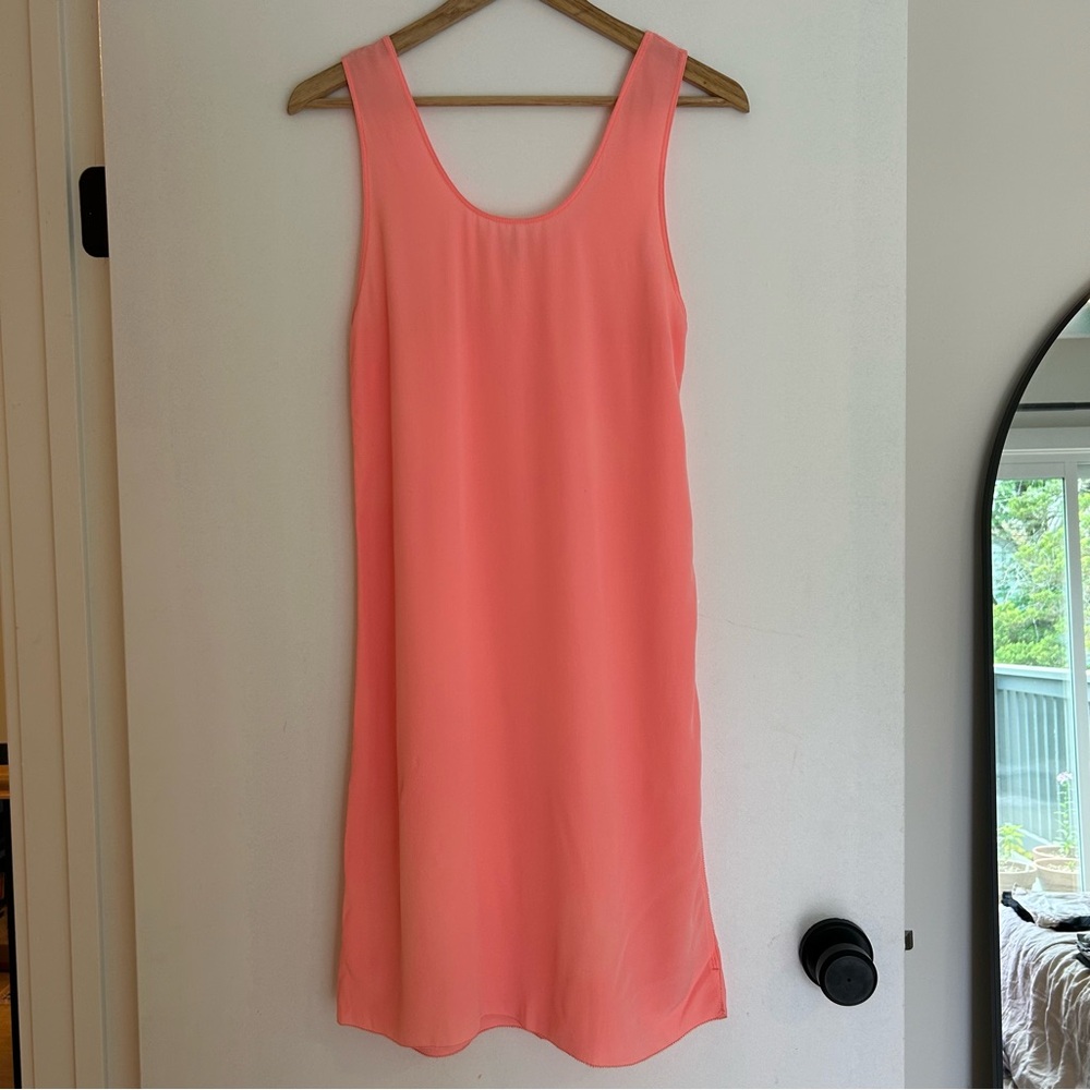Wilfred Coral Sleeveless Dress 100% Silk